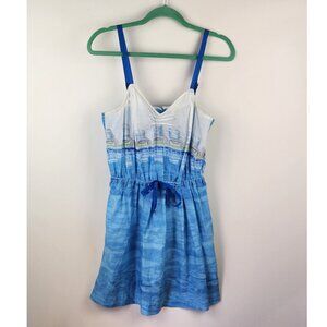 Lilka Anthropologie Scenic Poolside Watercolor Lightweight Midi Dress sz S flaw